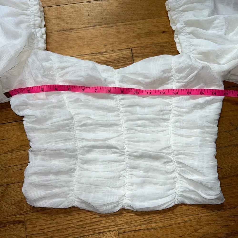 Astr white ruched